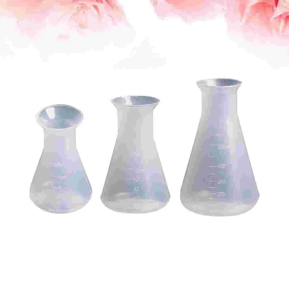 

3Pcs Erlenmeyer Flask, Flask for Laboratory Chemistry ( 3 Sizes, 50ml, 100ml and 500ml )
