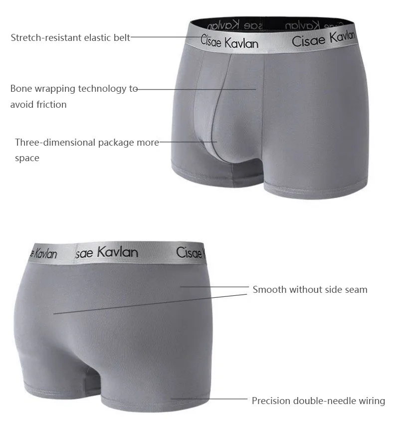 Mens Underwear Boxers Fashion Men's Underwear Boxers Solid Color Men's Underpants Boxer Comfortable Breathable Boxershort Shorts