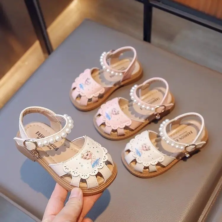 

Disney girls frozen Princess sandals Disney princess kids soft shoes Europe size 22-31