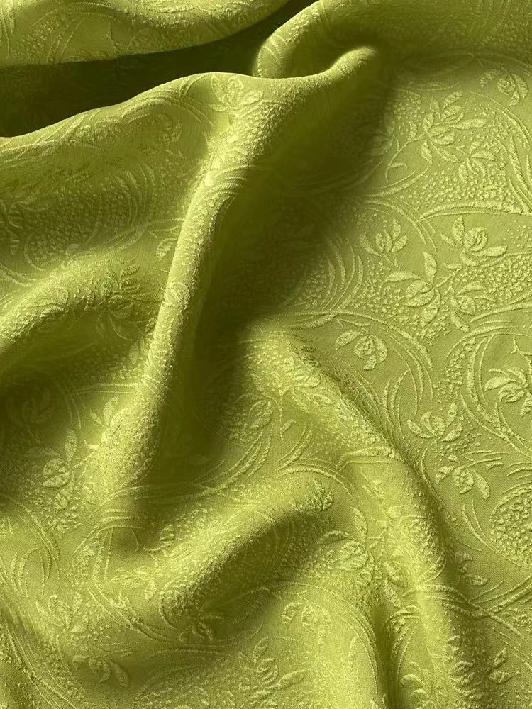 Роскошная тисненая ткань из чистого шелка креп 3D цветочный шелк 1 метр X 1,14 м