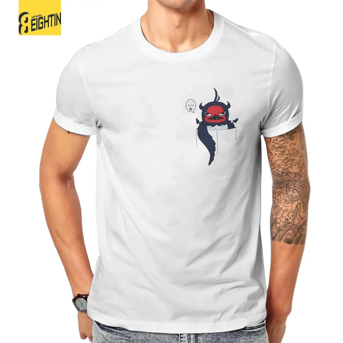 

Black Clover Nero Bird Pocket Men's T Shirt Anime Amazing Tees Short Sleeve Crew Neck T-Shirt Pure Cotton Gift Idea Clothing