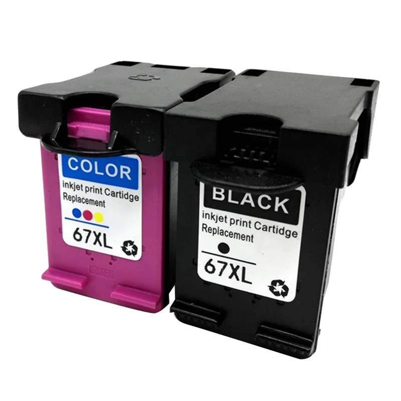 

67XL Iink Box Plastic Printer Cartridges Compatible For HP67 XL Ink Replacement For Deskjet 1255 2732 4140 4155 Printer