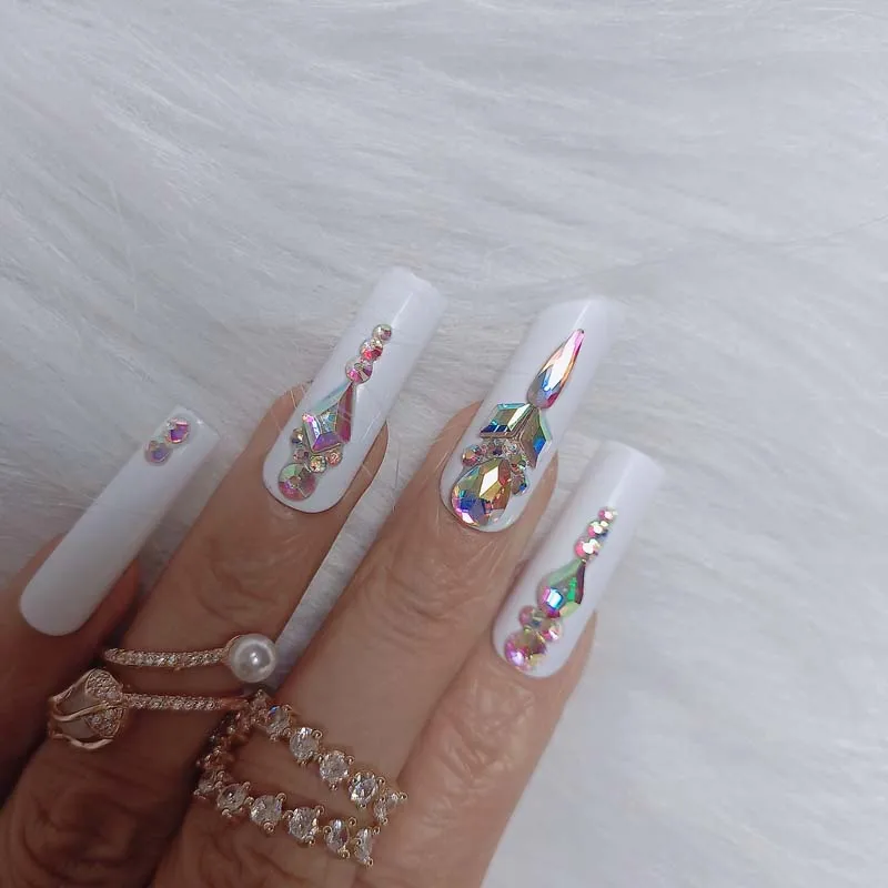 24 шт. Роскошные ювелирные изделия с широким кристаллом полные бриллиантами