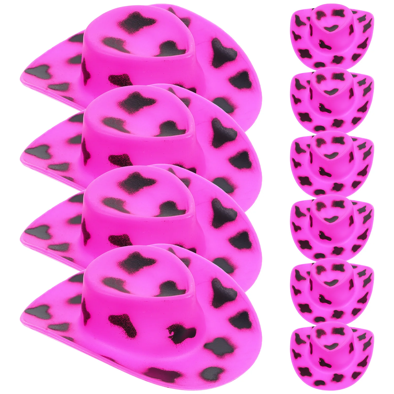 

10 Pcs Mini Cowboy Hat Rn Cake Topper Little Hats Crafts Tiny DIY Plastic Dolls Decor