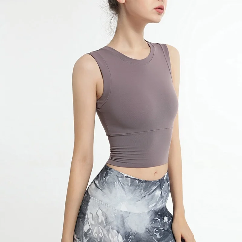 Топ женский эластичный для занятий йогой и баскетболом