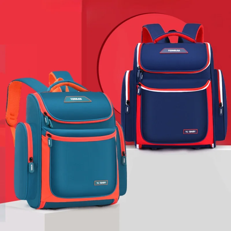 Grade 1-3-6 High-capacity Children Panelled Fashion Backpacks 2022 New Girl Boy Simple British Style School Bags for Students