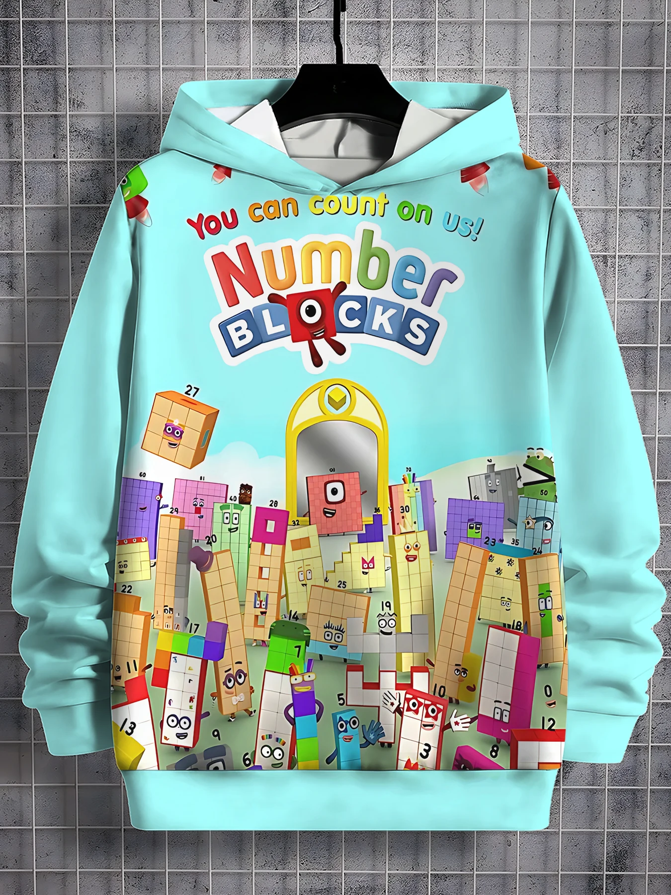 Детский повседневный свитшот с 3D принтом в стиле аниме NumberBlocks крутой пуловер