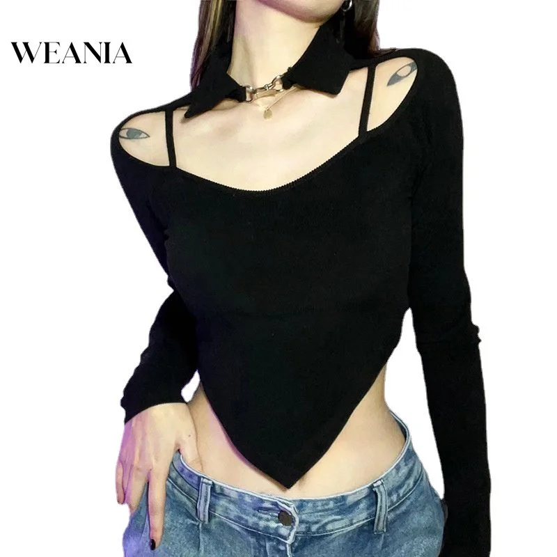 

Women's Sexy Irregular Off-shoulder Long-sleeved T-shirt