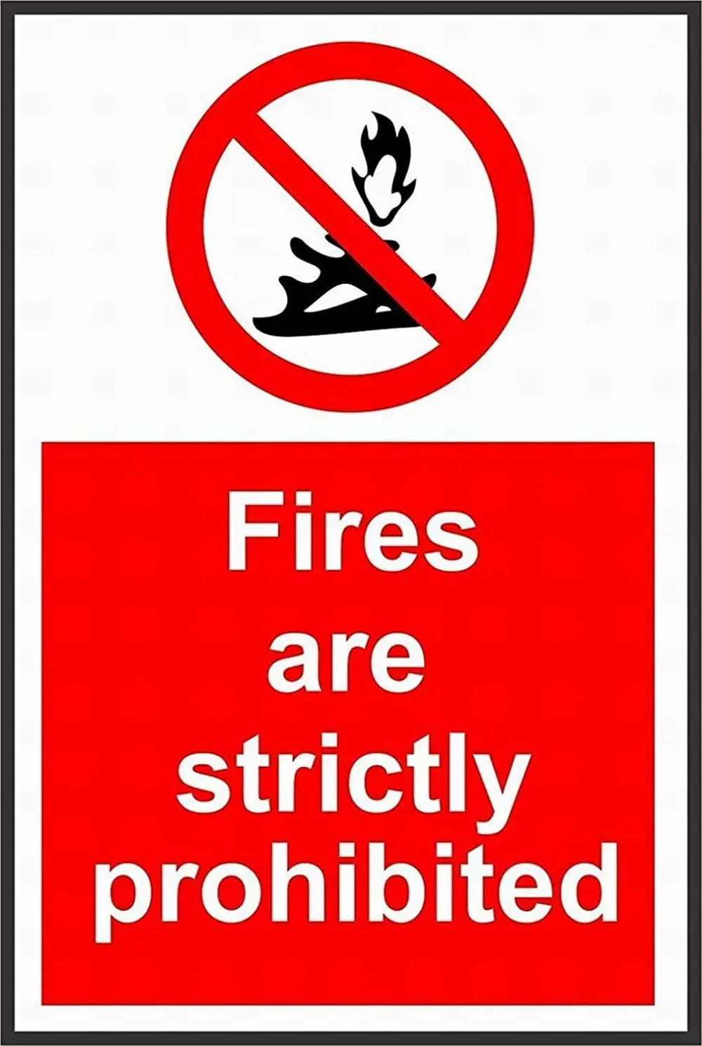 

Fires are Prohibited Warning Retro Metal Tin Signs Vintage Look Sign Poster Plaque for Store, Bar, Home Wall Decor 8 X 12 Inch