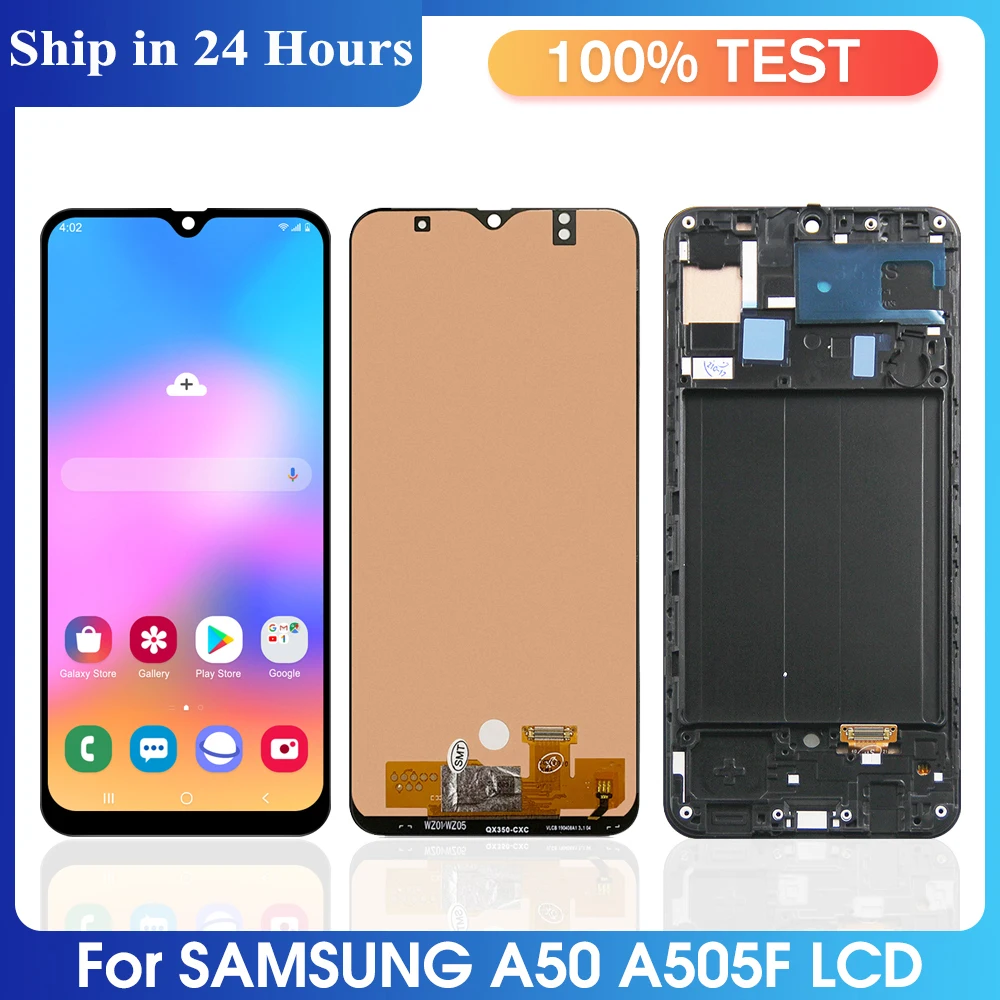 Super AMOLED-дисплей 6 4 Дюйма Для Samsung Galaxy A50 Емкостный Сенсорный Экран Замена