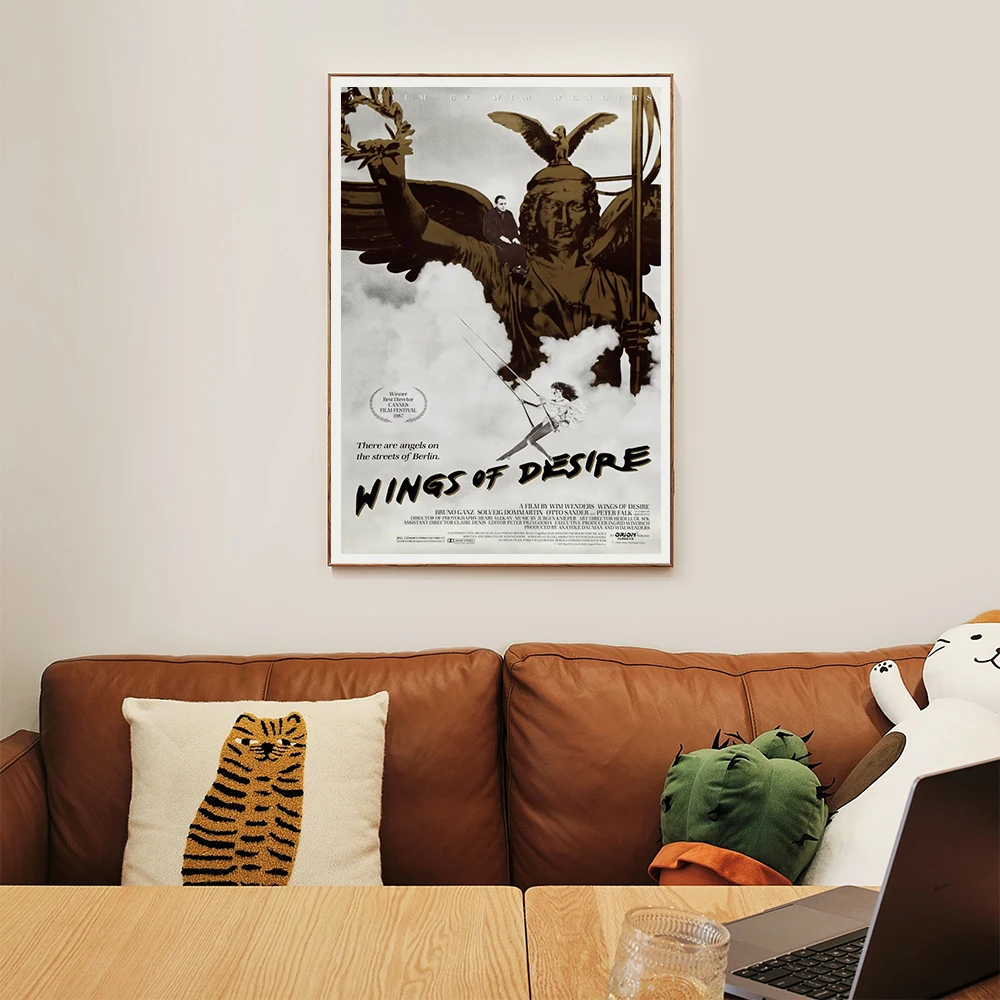 Крылья желания неба над Берлином Wim wкрылья живая пленка декоративный постер