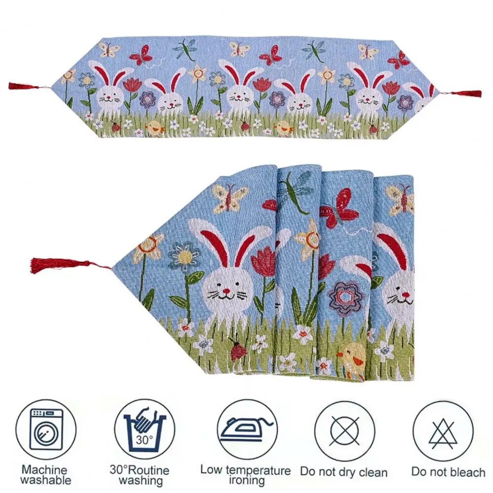 

Пасхальная настольная дорожка креативная Красивая яркая цветная деревенская фермерская скатерть с рисунком кролика для праздника