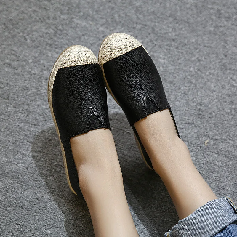 Flats Women Shoes Fisherman Sneakers Ladies Casual Loafers Woman Low-cut Slip-on Plus Size Rome Retro Style High Quality New