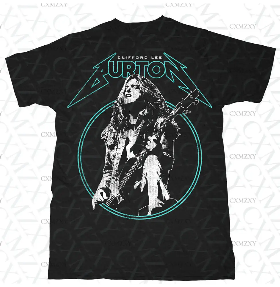 Фото Футболка Cliff Burtons Metallicas Master of Puppets Live Pattern, мужская, в стиле ретро, рок, повседневная, с коротким рукавом, уличная одежда, размеры S-3XL №1