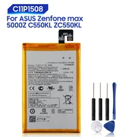 original replacement battery for asus zenfone max c550kl 5000z z010da z010dd c11p1508 genuine battery 5000mah
