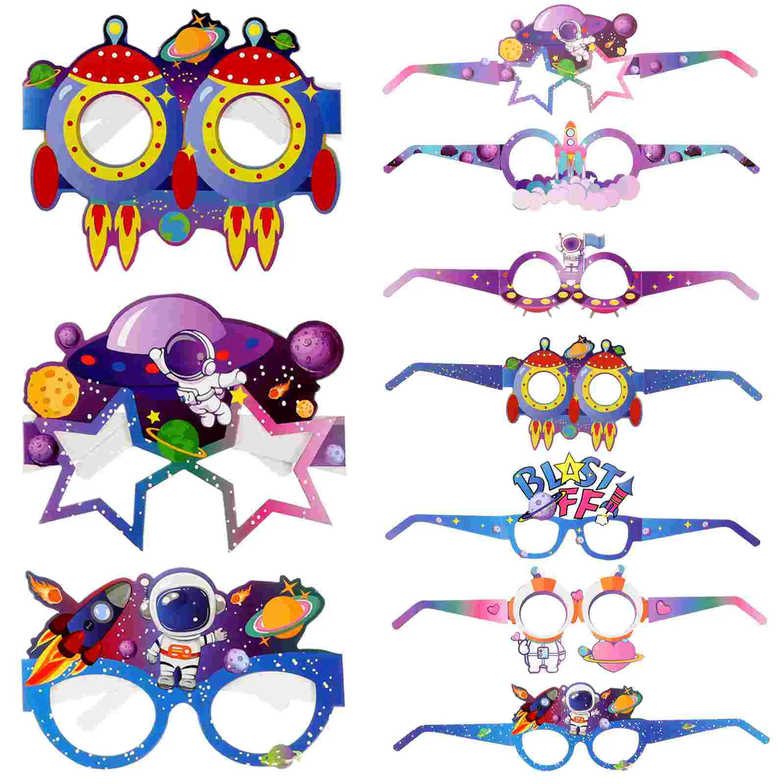 

24 Pcs Outer Space Glasses Party Ornaments Makeup Glasses Adults Children Party Glasses Outer Space Eyeglasses Adult Gift