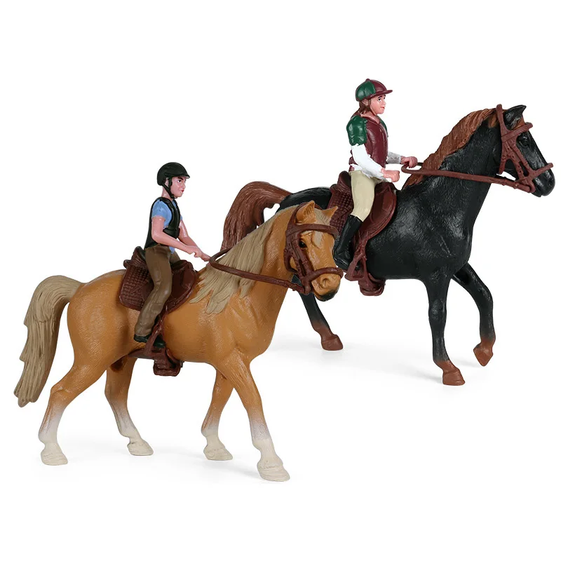 Искусственная фигурка Всадника и лошади искусственная скульптура подарок для