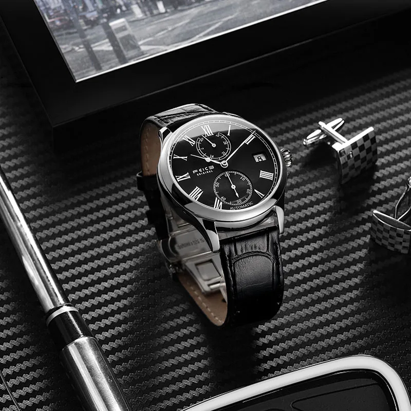 

Часы FEICE Мужские механические, деловые винтажные повседневные спортивные Автоматические наручные часы для мужчин, модные часы-FM218
