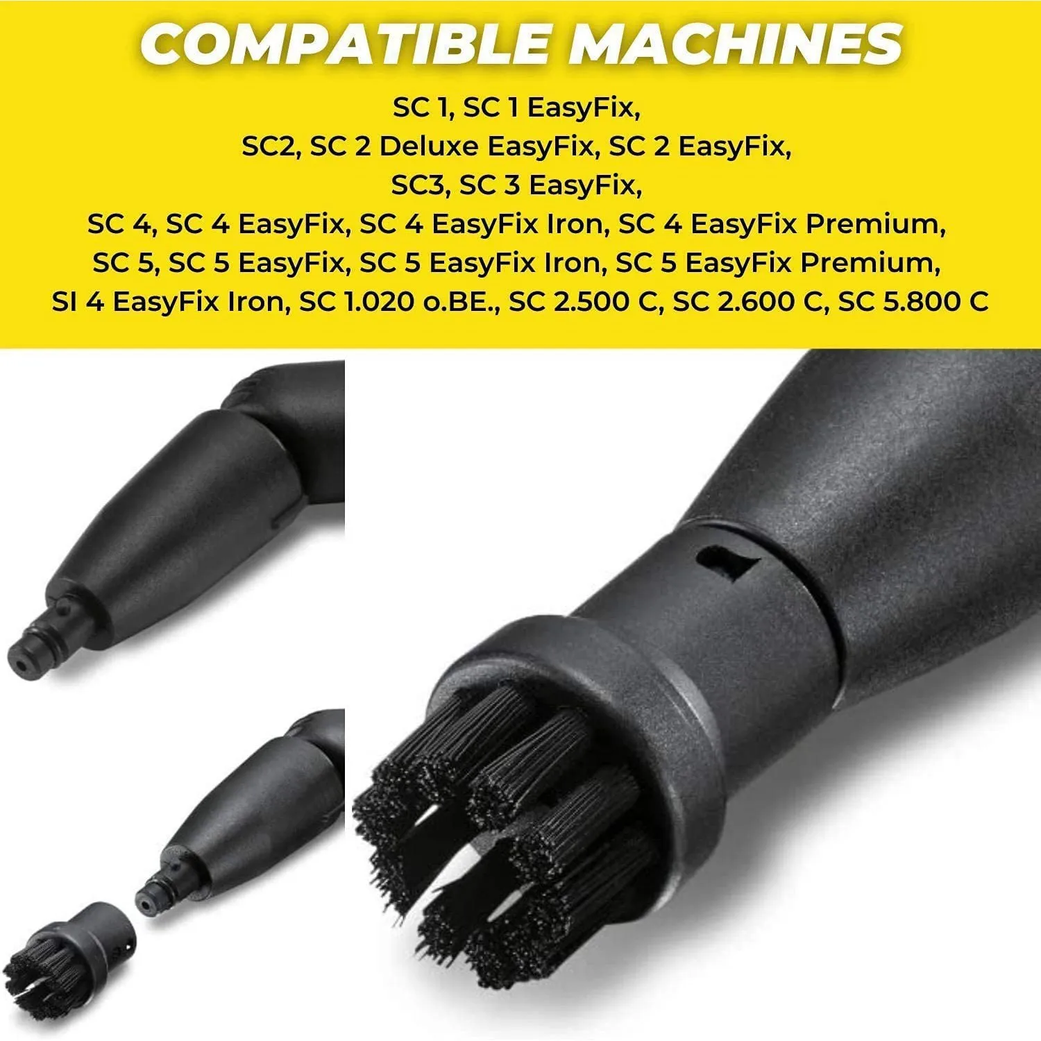 8 шт. нейлоновая + латунная проволочная щетка насадки для пароочистки
