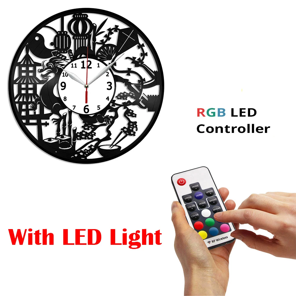 

Виниловые настенные часы с китайским дизайном, уникальные винтажные настенные часы, персонализированные домашние украшения, 12 дюймов