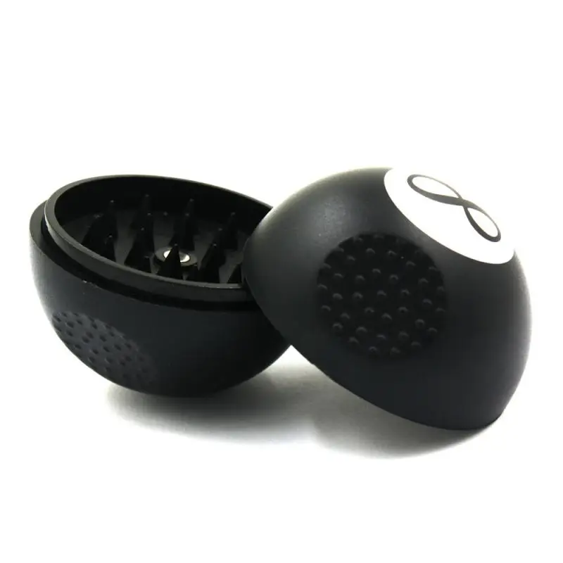 Black 8 Plastic Herbal Herb Tobacco Grinder Weed Grinders Smoking Pipe Accessories Hand Muller Shredder Spice Smoke Cutter |