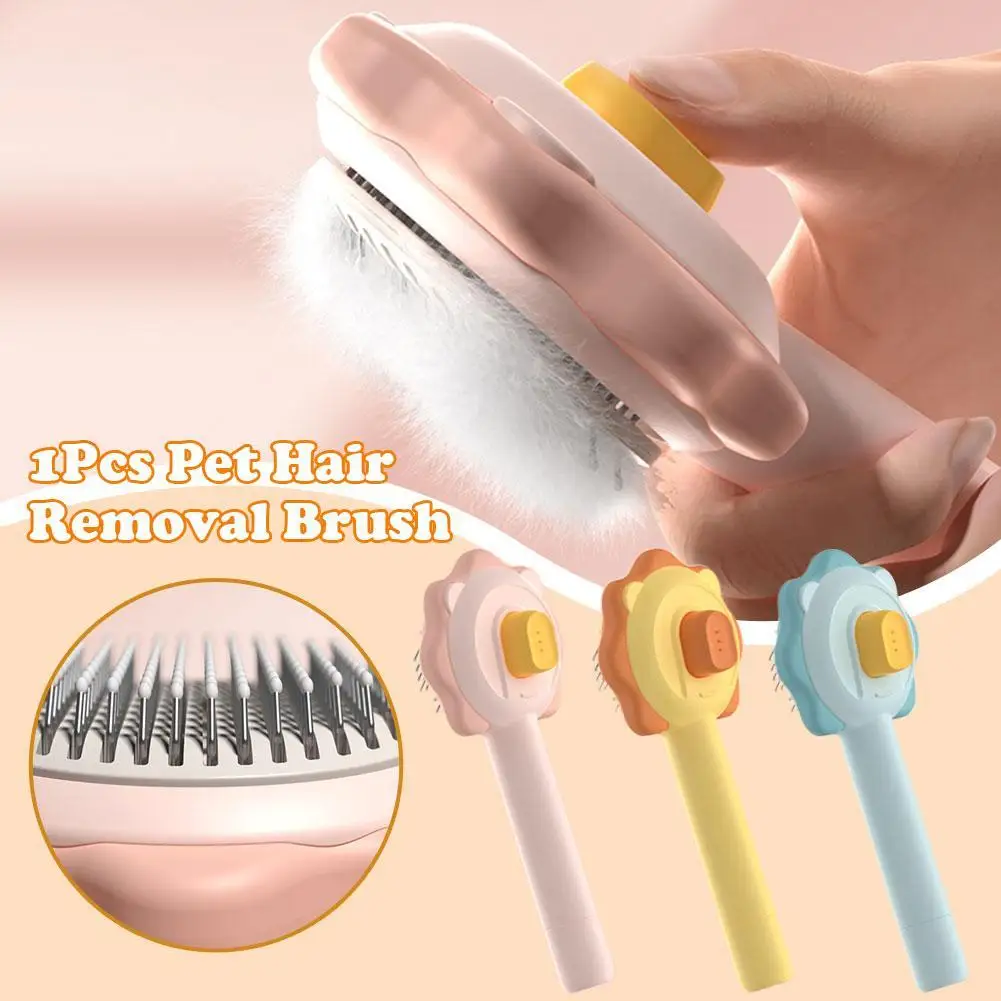 

1pc Pet Hair Removal Brush Grooming Comb Self Cleaning Dog Slicker Brush With Massage Teeth Dogs Cats Pet Grooming Supplies