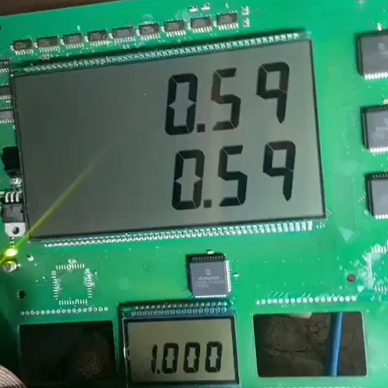 Фото 96PIN TN положительный двойной 6-разрядный сегментный ЖК-заряжаемый зеркальный раздатчик топлива экран дисплея №1