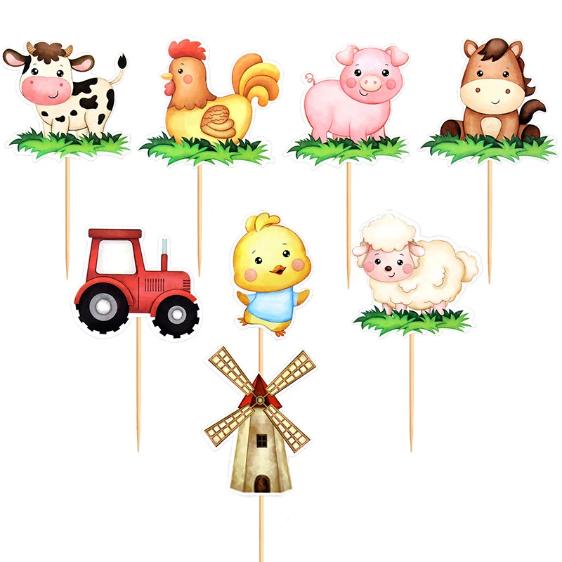 

Картонные фигурки животных для кексов