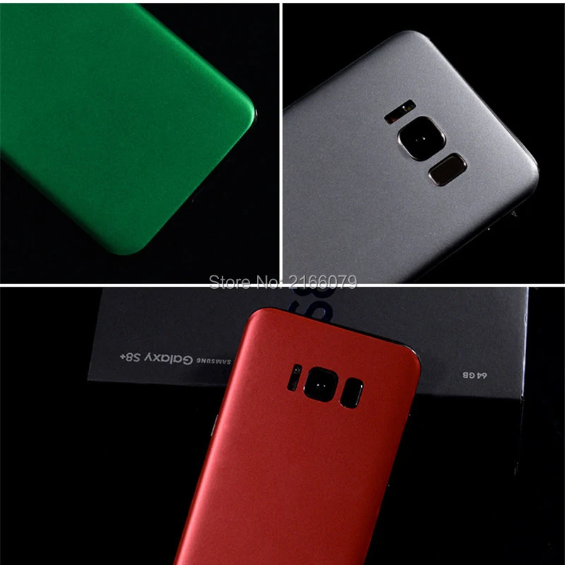 Для Samsung Galaxy S8 S7 S6 Edge Plus задняя крышка металлическая наклейка матовая ледяная