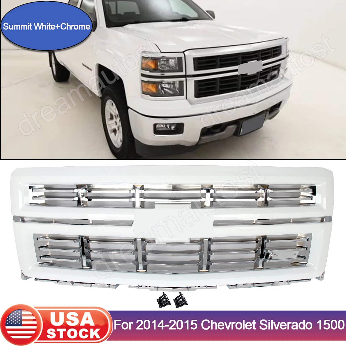 Решетка переднего бампера замена для Chevrolet Silverado 1500 Z71 2014-2015 решетки радиатора
