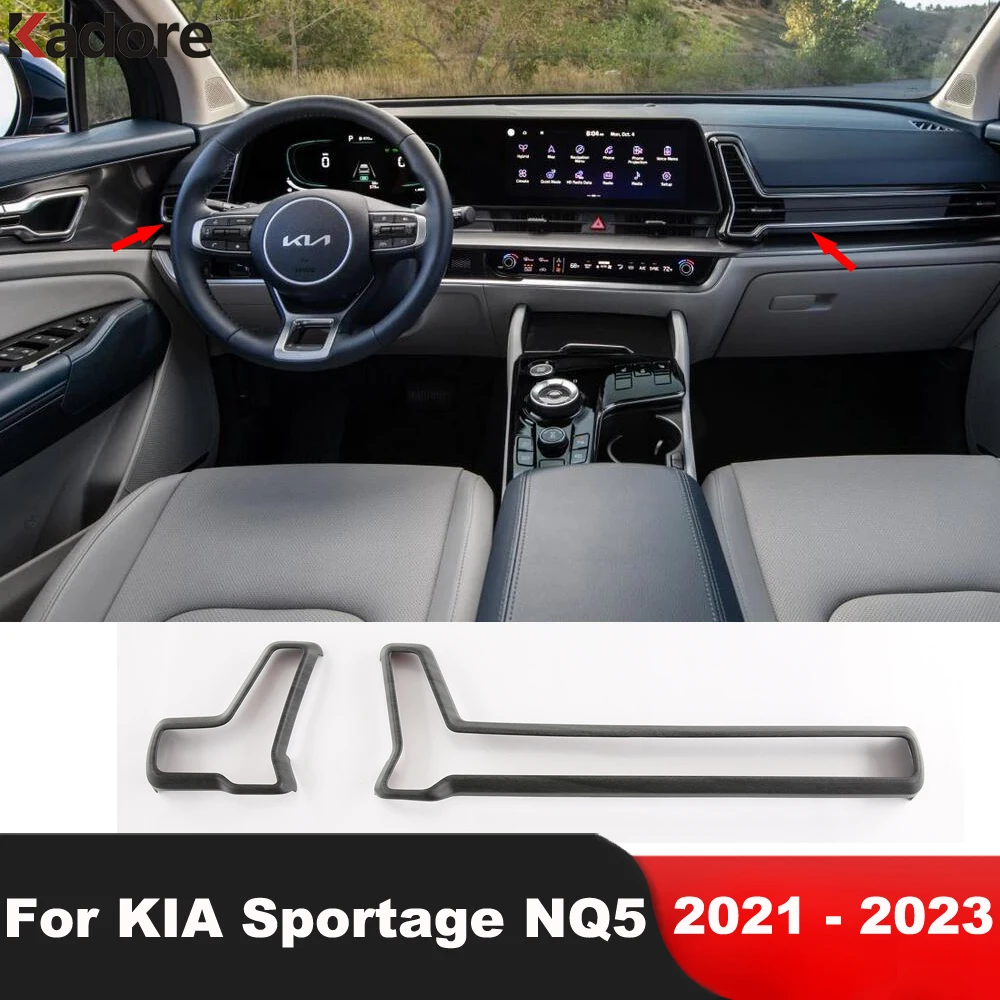 

Боковая крышка на вентиляционное отверстие для KIA Sportage NQ5 2021 2022 2023, автомобильные вентиляционные отверстия из углеродного волокна, рамка, ак...