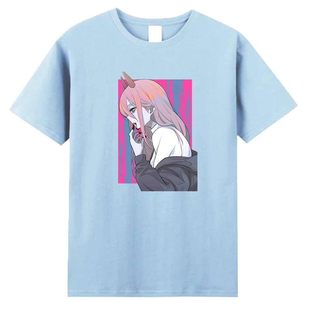 

Power Chainsaw Man Anime Men T-Shirts Fashion Harajuku Tee Shirt Summer 2022 Cotton Tee Shirts Hip Hop Cool Streetwear Tops Mens