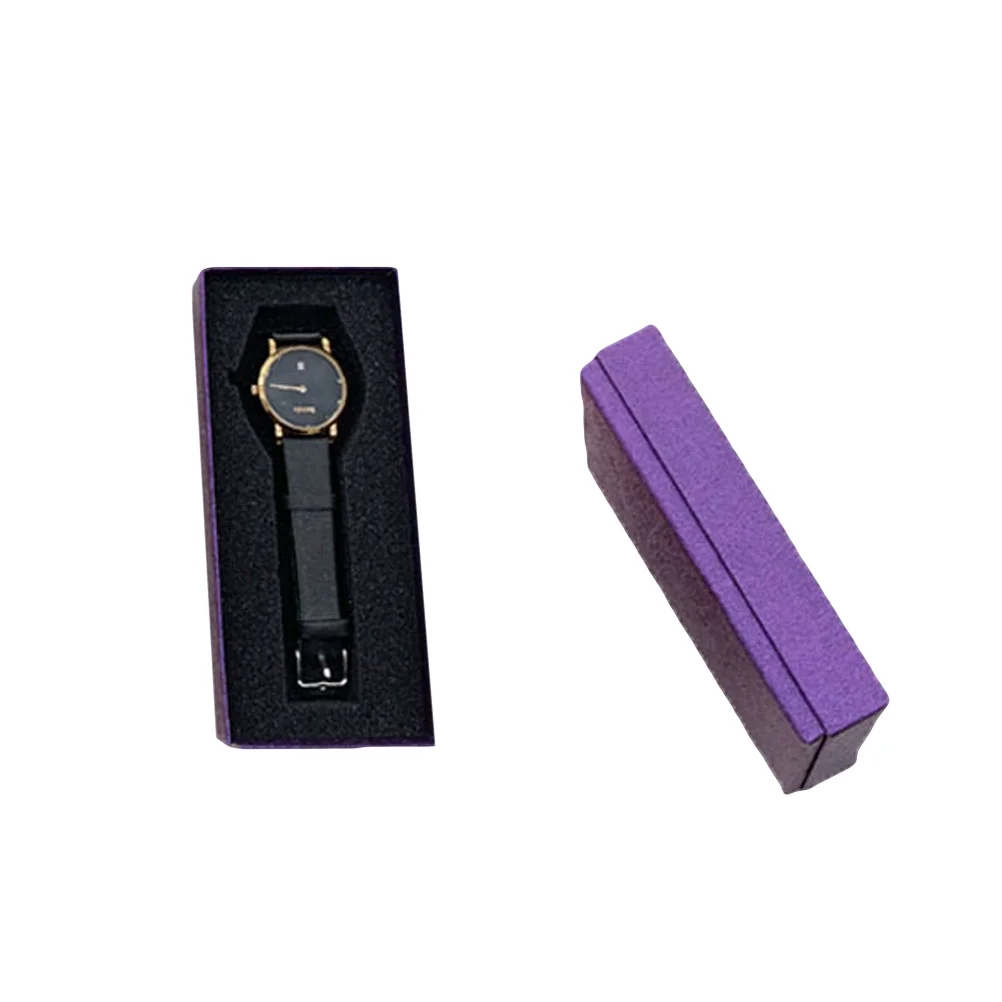 

Watch Box Holder Rectangular Cushion Organizer Storage Box Jewelry Bracelet Storage Gift Case (Purple)