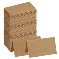120pcs vintage blank kraft paper table number name card place cards wedding birthday festival party decoration invitations