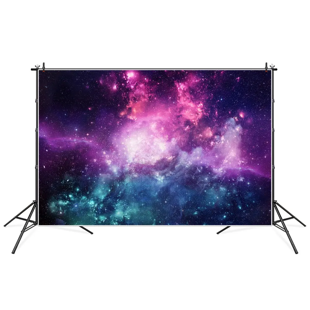 

Cosmic Starry Nebula Scenic Photography Backgrounds Gradient Universe Space Night Sky Party Decoration Baby Photo Backdrops