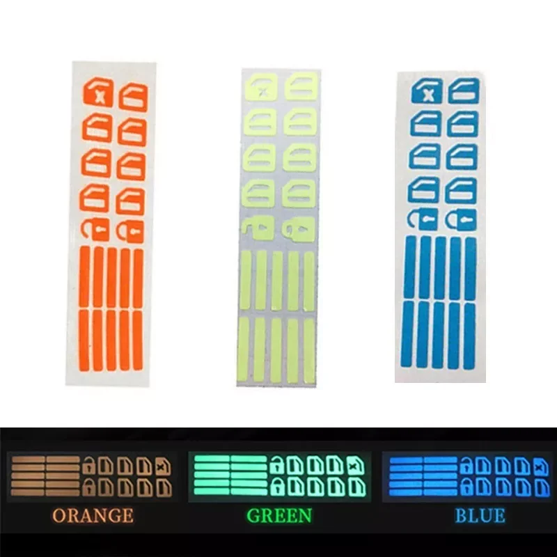 ROP Window Button Luminous Sticker Lifter Switch Night Fluorescent Decals Car Interior Stickers Auto Accessories