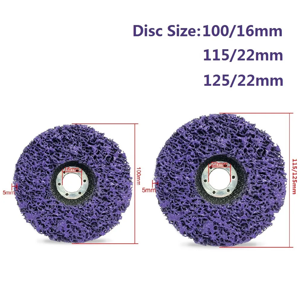 2/3/5pcs 100/115/125mm Grind Disc Abrasive Wheel Paint Rust Remover Poly Strip for Angle Grinder Clean Polish Metal |