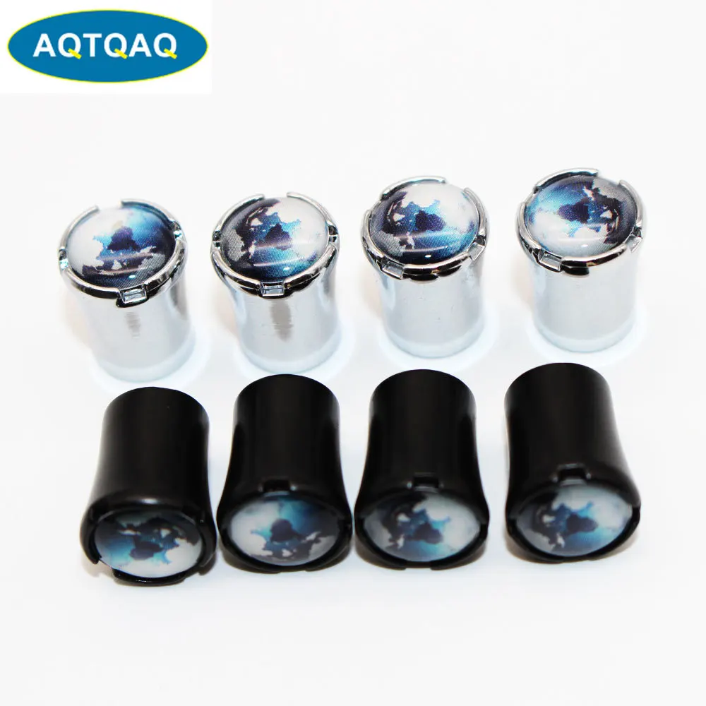 

4 Pcs/Set Zinc Alloy Earth Style Tire Valve Stem Cap Tire Wheel Stem Air Valve Caps for Auto Cars