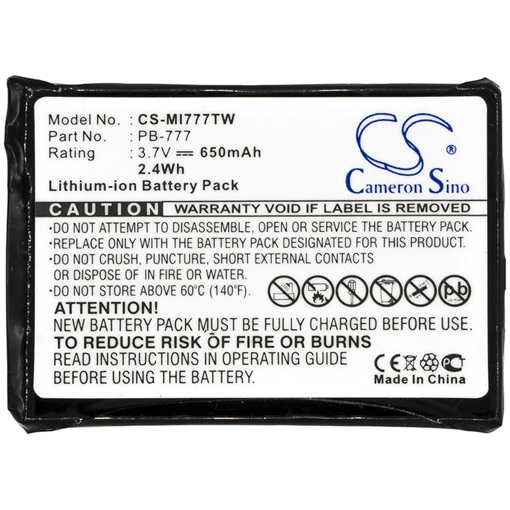 Кэмерон китайско 650mA Батарея для прослушивания 777 PMR446 + PB 777|Цифровые аккумуляторы|