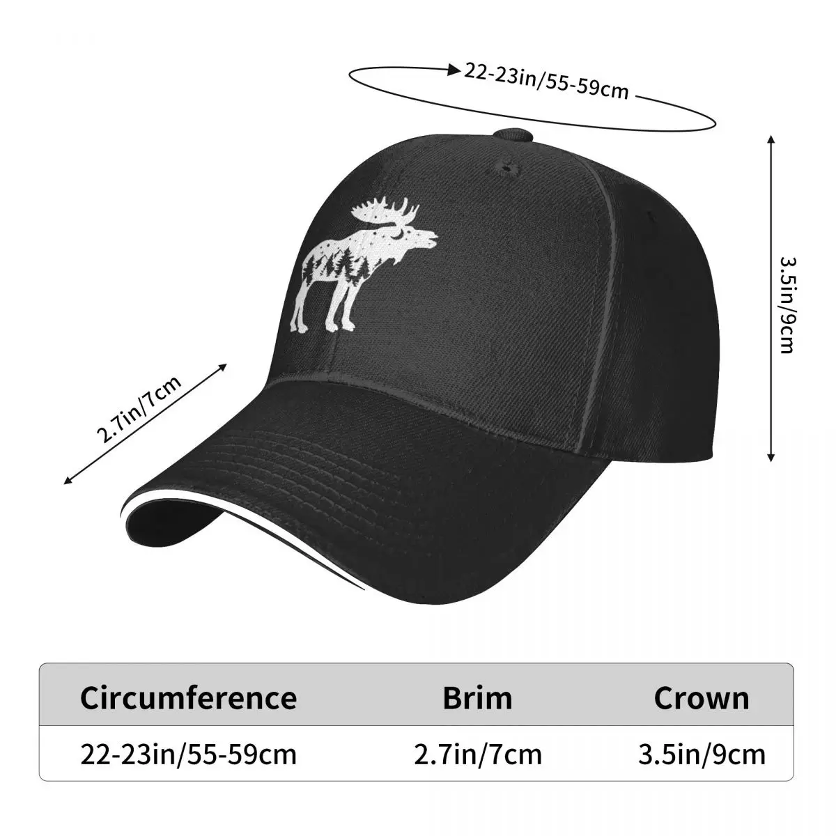 Forest Deer Trucker Cap Snapback Hat for Men Baseball Mens Hats Caps for Logo images - 6