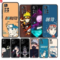 anime naruto ink painting for xiaomi redmi note 11 10 11t 10s 9 9s 8 7 5g 4g tpu soft black phone case fundas coque capa cover