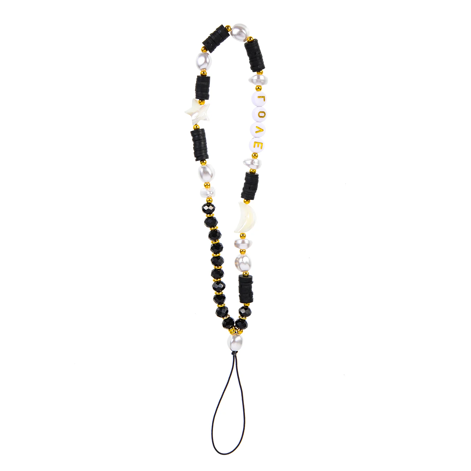 

Lanyard Rope Wrist Beaded Chain Hanging Strap Cellphone Straps Lost Anti Cell Beadsclay Mobile Charms Ropes Short Holder Chains