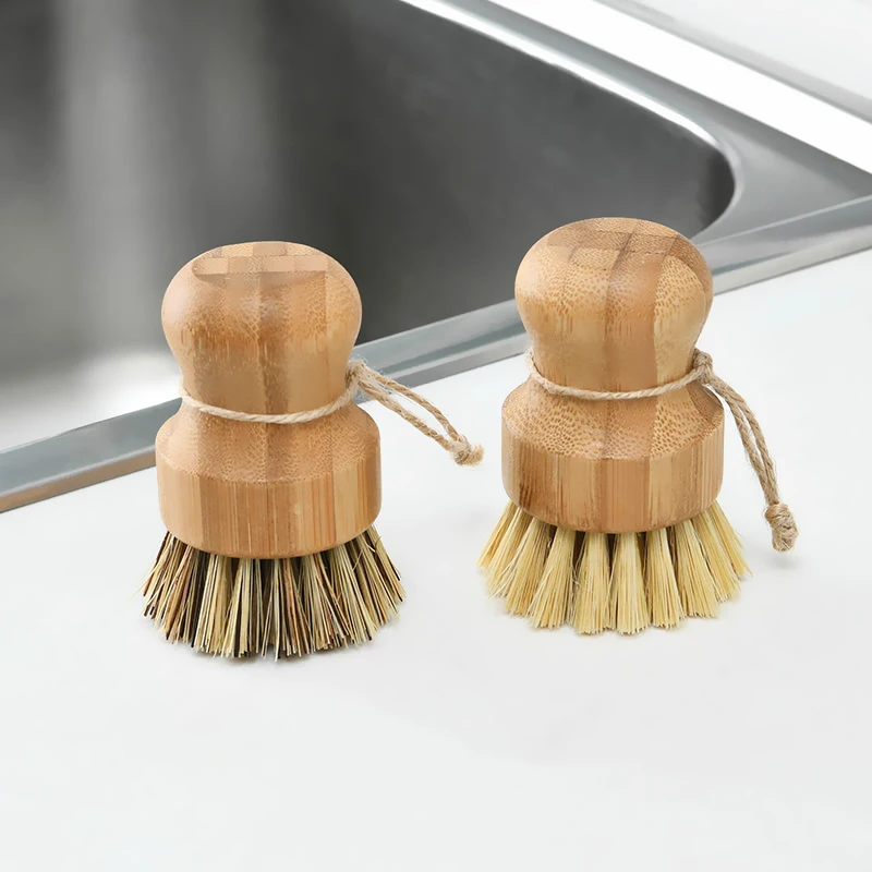 

2022 New Pot Cleaning Accessories Dish Brush Pot Brush Bamboo Sisal Kitchen Utensils Coconut Palm Cleaning Decontamination