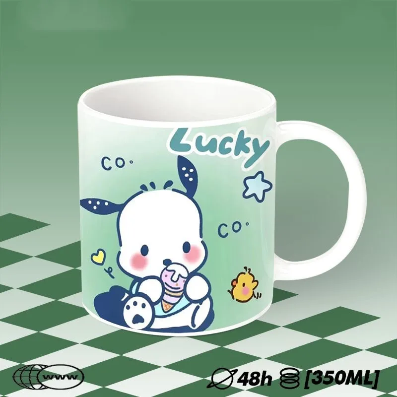 

Sanrio Mug Kawaii HelloKitty Mymelody Kuromi Japanese Student Cartoon Ceramic Milk Cup Office Coffee Cup Couple Water Cup Gift