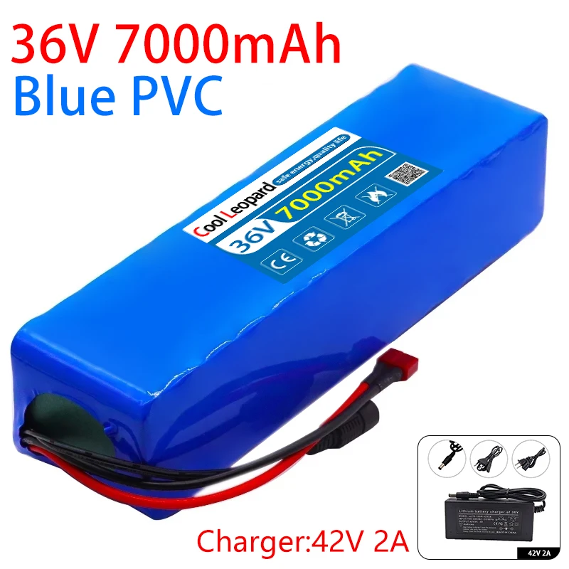 

36v 10S2P 7000mah 18650 High Power Rechargeable Lithium-ion Battery Pack For Electric Bicycle Scooter Wheelchair+42V 2A Charger