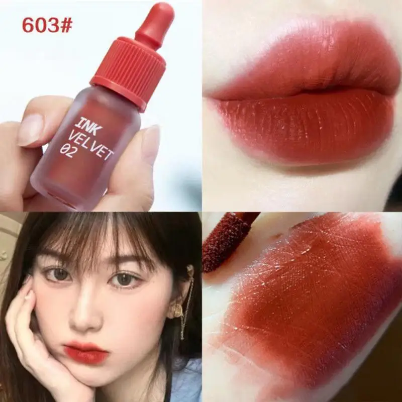

6color Matte Dyeing Lip Gloss Non-Stick Cup Lipstick Ink Velvet Moisturizer Waterproof Long Lasting Lip Tint Korean Cosmetics