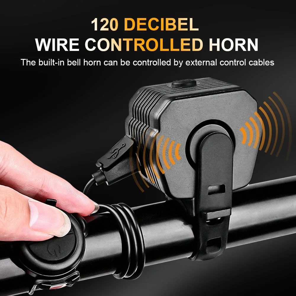 Велоцитовый передний фонарь для езды на велосипеде со звуковым сигналом 2-в-1