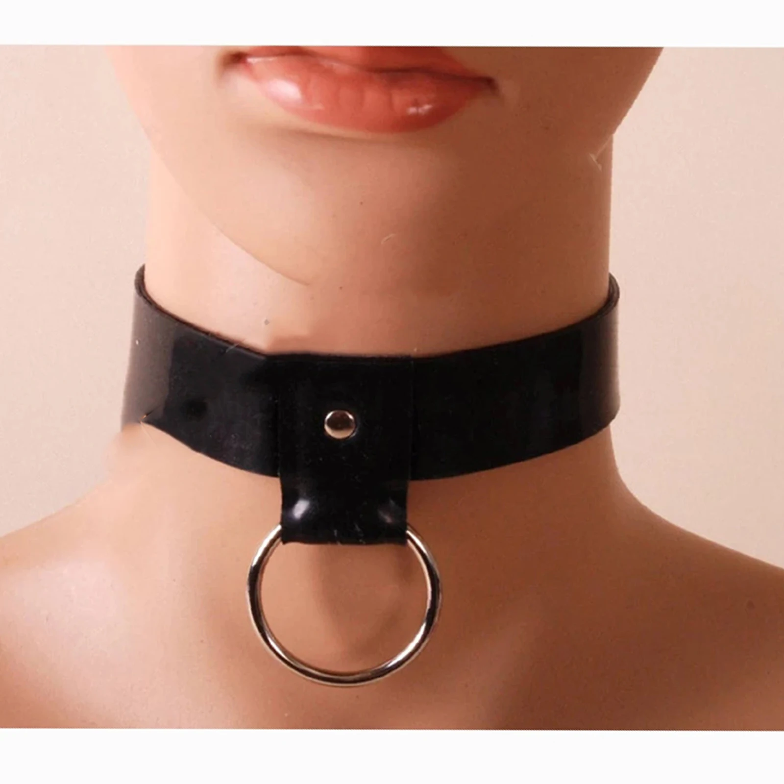 

Latex Ornament Collar Rubber Tie Cravat Chock for Party Wear Csoplay Costumes