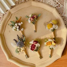 Mini Dried Flower Bouquet for Decoration DIY Wedding Corsage Handcraft and Creativity Floating Candle Making Home Photo Decor