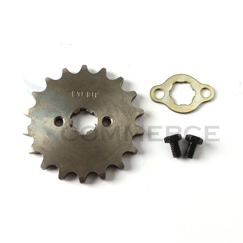 

420 # 17 мм 10 11 12 13 14 15 16 17 18 19T Зубья Передняя звездочка двигателя для Dirt Pit Monkey Dax Bike Go Kart ATV Quad Мотоцикл